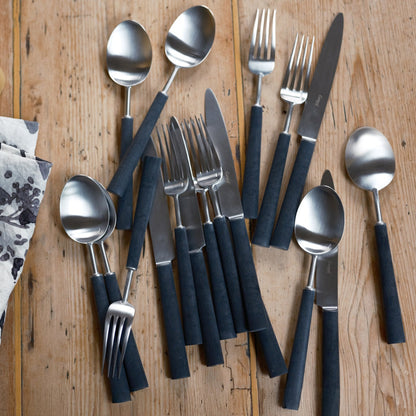 Cutipol Ebony 75 Piece Cutlery Set / Black and Stainless Steel