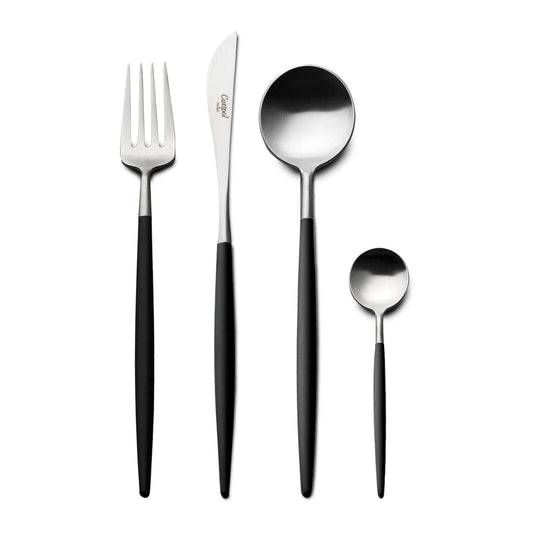 Cutipol Goa 24 Piece Cutlery Set / Black & Stainless Steel